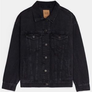 Gap Oversized Black Denim Jacket